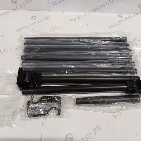 BOXED INFLATION ADJUSTABLE CURTAIN ROD - BLACK (1 BOX)