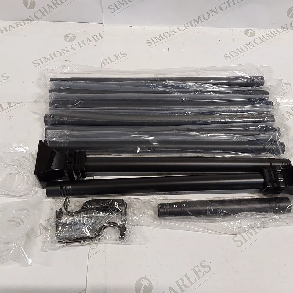 BOXED INFLATION ADJUSTABLE CURTAIN ROD - BLACK (1 BOX)