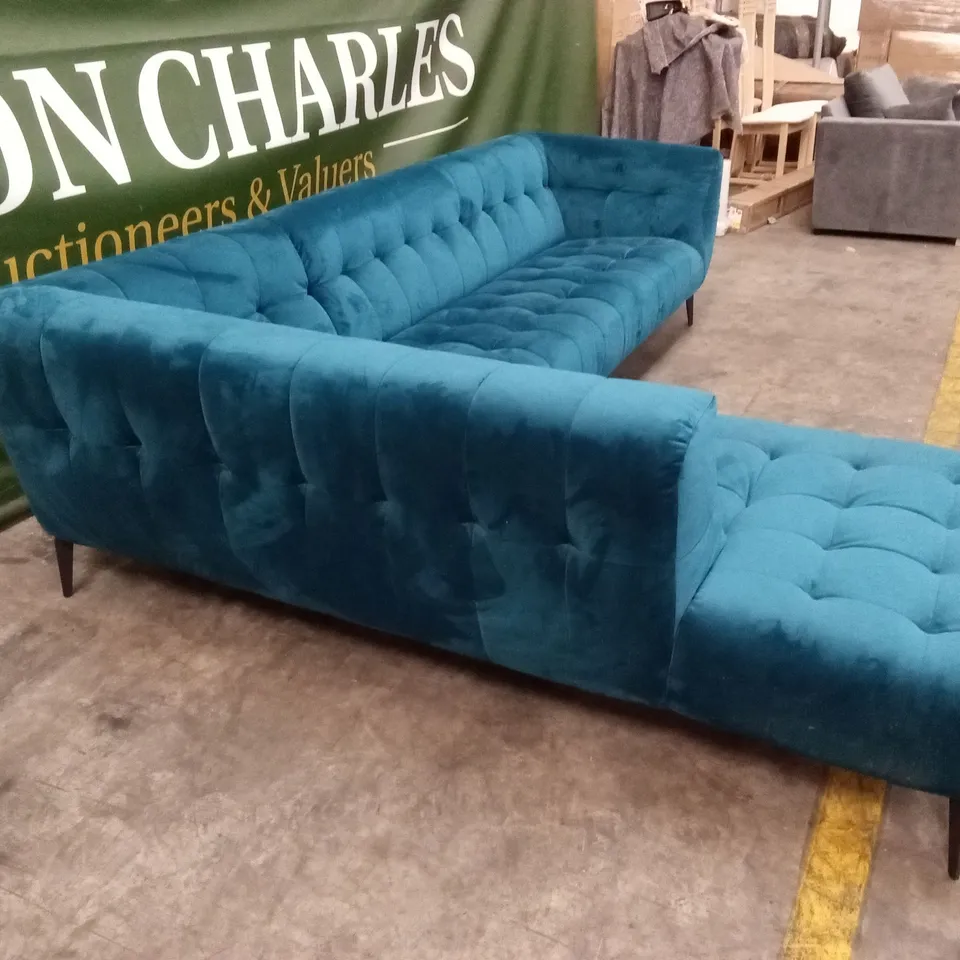 QUALITY DESIGNER MONTREAL MARLOW VELVET CORNER CHAISE GROUP