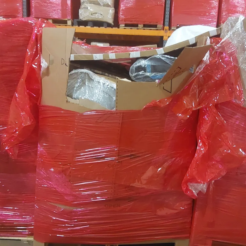 PALLET OF ASSORTED ITEMS INCLUDING: PRINTER CARTRIDGE, CLOCK, SOLAR MODULE ECT