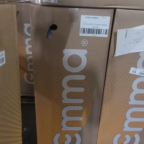 BRAND NEW BOXED EMMA UK V2 DIAMOND HYBRID 150 x 200CM KING SIZE MATTRESS 