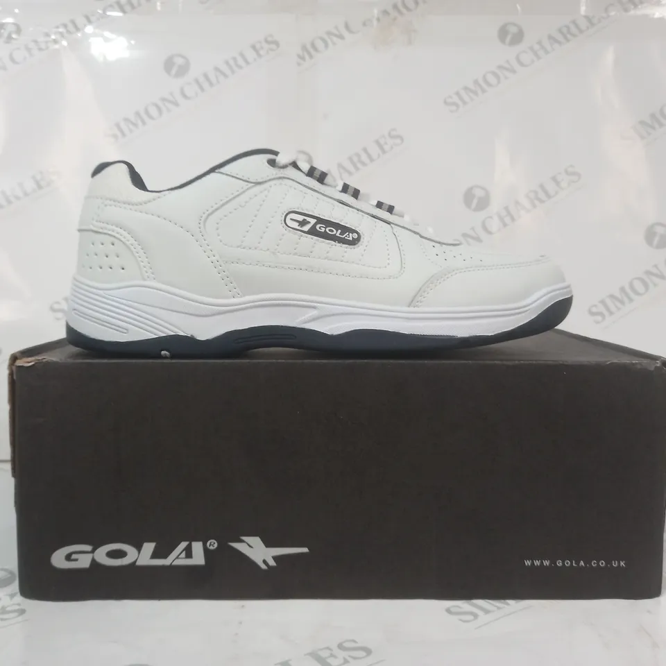 BOXED PAIR OF GOLA SHOES IN WHITE UK SIZE 7