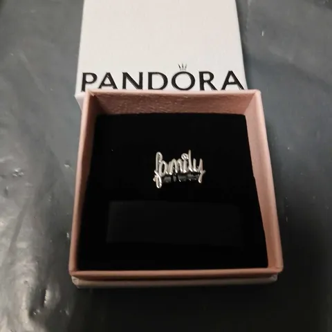 PANDORA STERLING SILVER 'FAMILY' CHARM