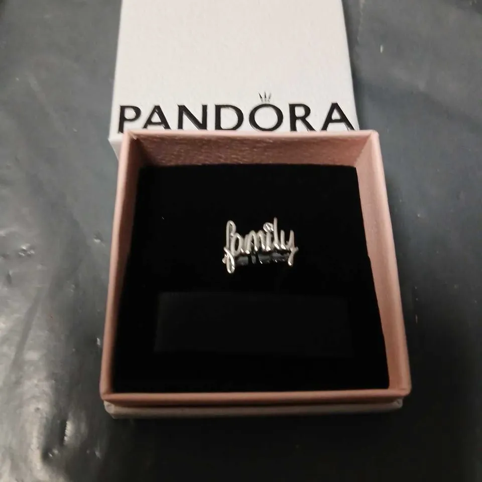 PANDORA STERLING SILVER 'FAMILY' CHARM