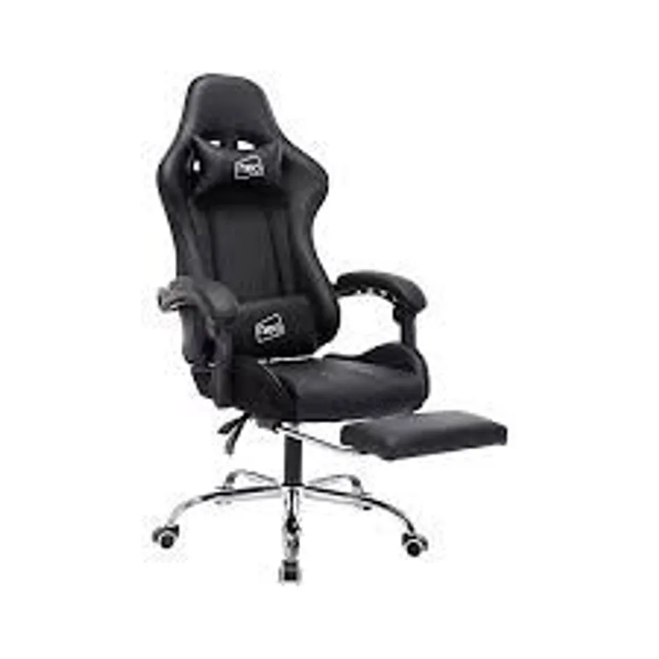BOXED NEO GTB GAMING CHAIR WITH MASSAGE & FOOTREST - BLACK