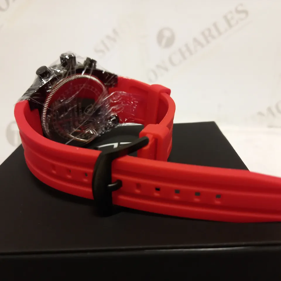RUCKSTUHL CHRONOGRAPH STYLE RUBBER STRAP WATCH