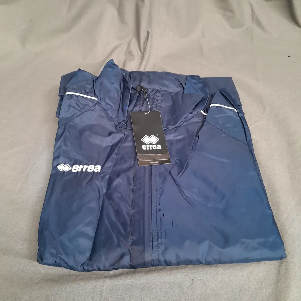 ERREA BASIC ZIPPED WATERPROOF COAT SIZE XL - IN NAVY