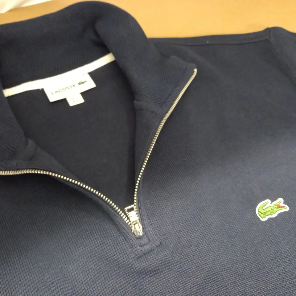 LACOSTE 1/4 ZIP NAVY JUMPER - FR 7