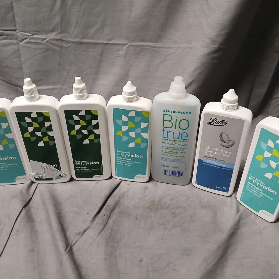 APPROXIMATELY 16 ASSORTED EYECARE & HEALTHCARE PRODUCTS TO INCLUDE SPECSAVERS EASYVISION, BOOTS MULTI-PURPOSE CONTACT LENS CARE, BIOTRUE MULTI-PURPOSE SOLUTION, ETC - COLLECTION ONLY