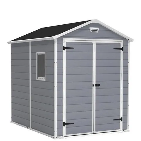 BOXED GRADE 1 KETER MANOR 6X8 MAINTENANCE FREE SHED - 1 BOX