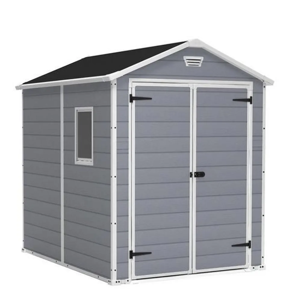 BOXED GRADE 1 KETER MANOR 6X8 MAINTENANCE FREE SHED - 1 BOX RRP £689