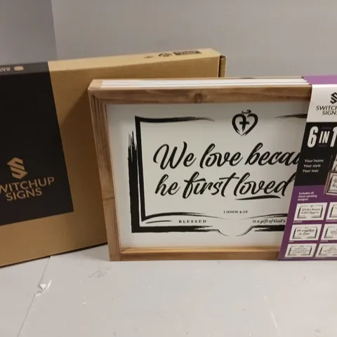 7 X BRAND NEW BOXED FAITH COLLECTION 6-IN-1 INTERCHANGEABLE SIGNS