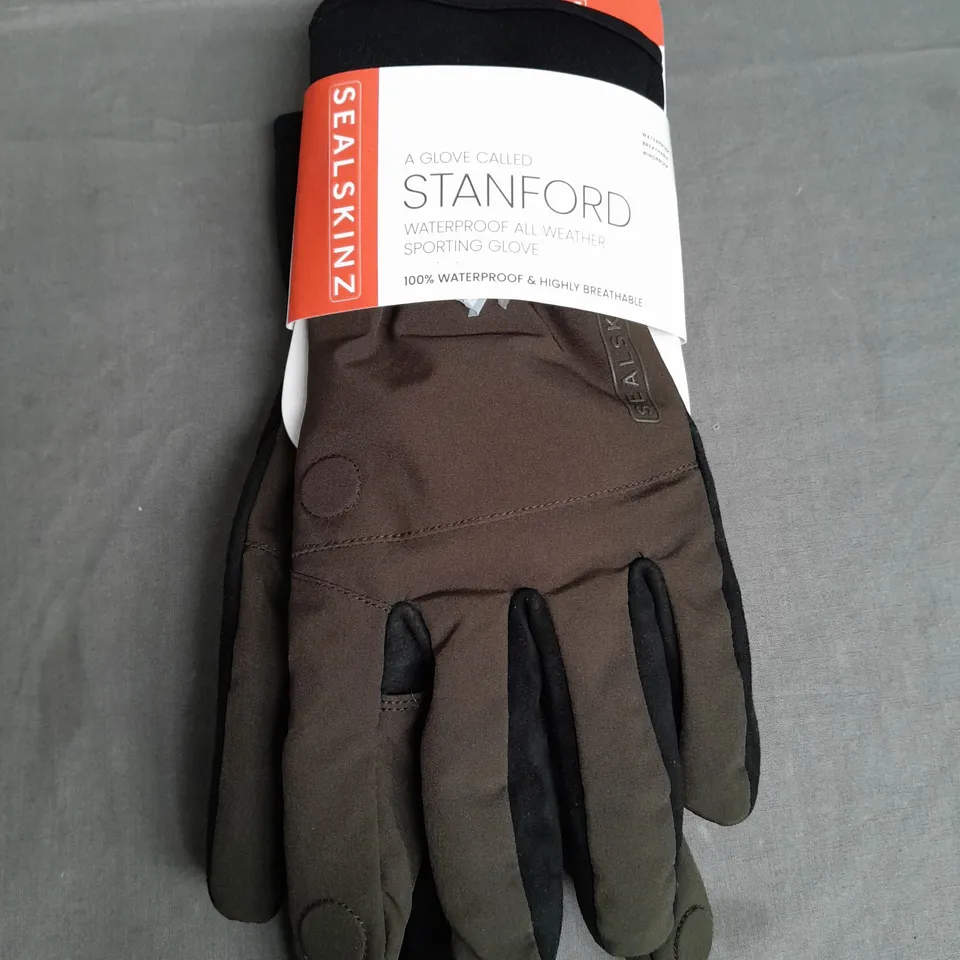 SEALSKINZ STANFORD WATERPROOF ALL WEATHER SPORTING GLOVES IN OLIVE - L