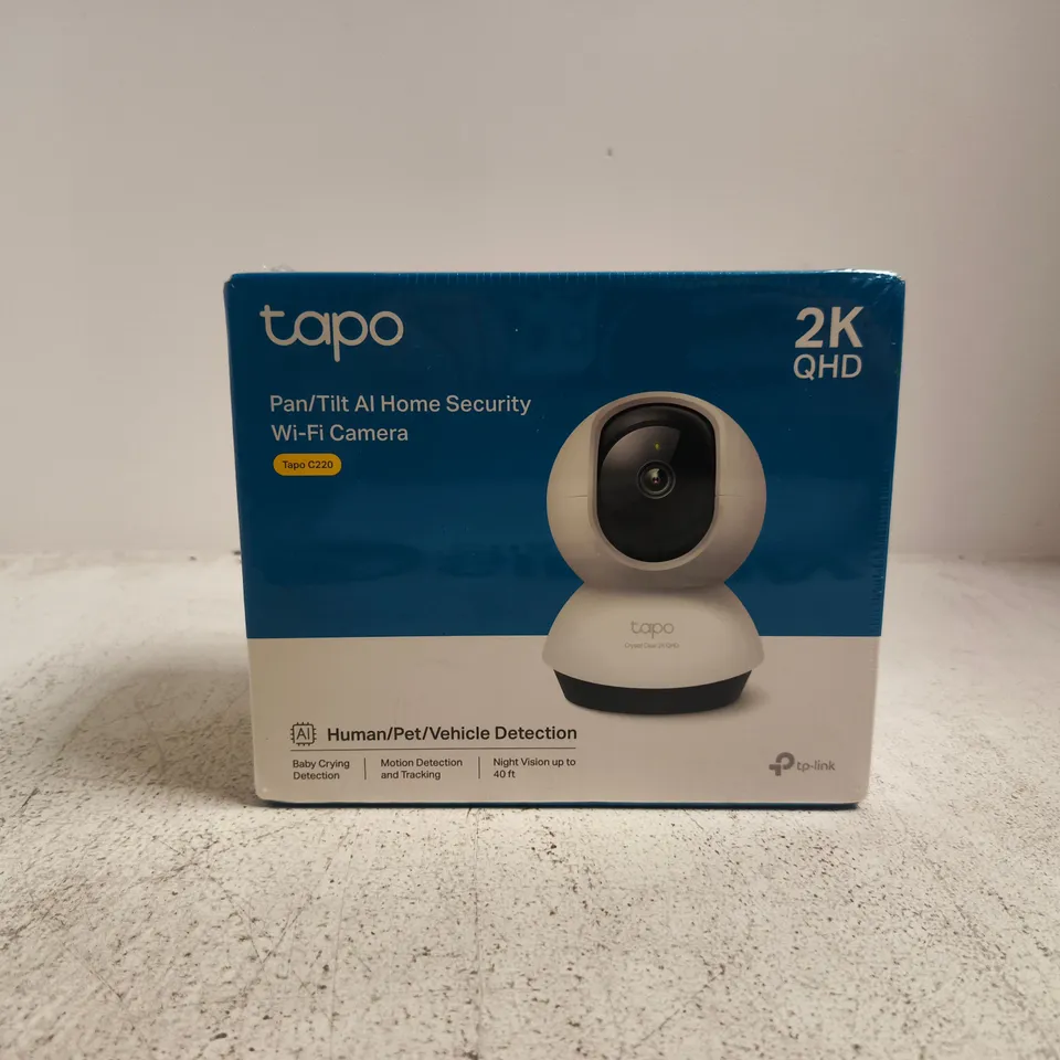 BOXED TAPO 2K PAN/TILT AI HOME SECURITY WI-FI CAMERA