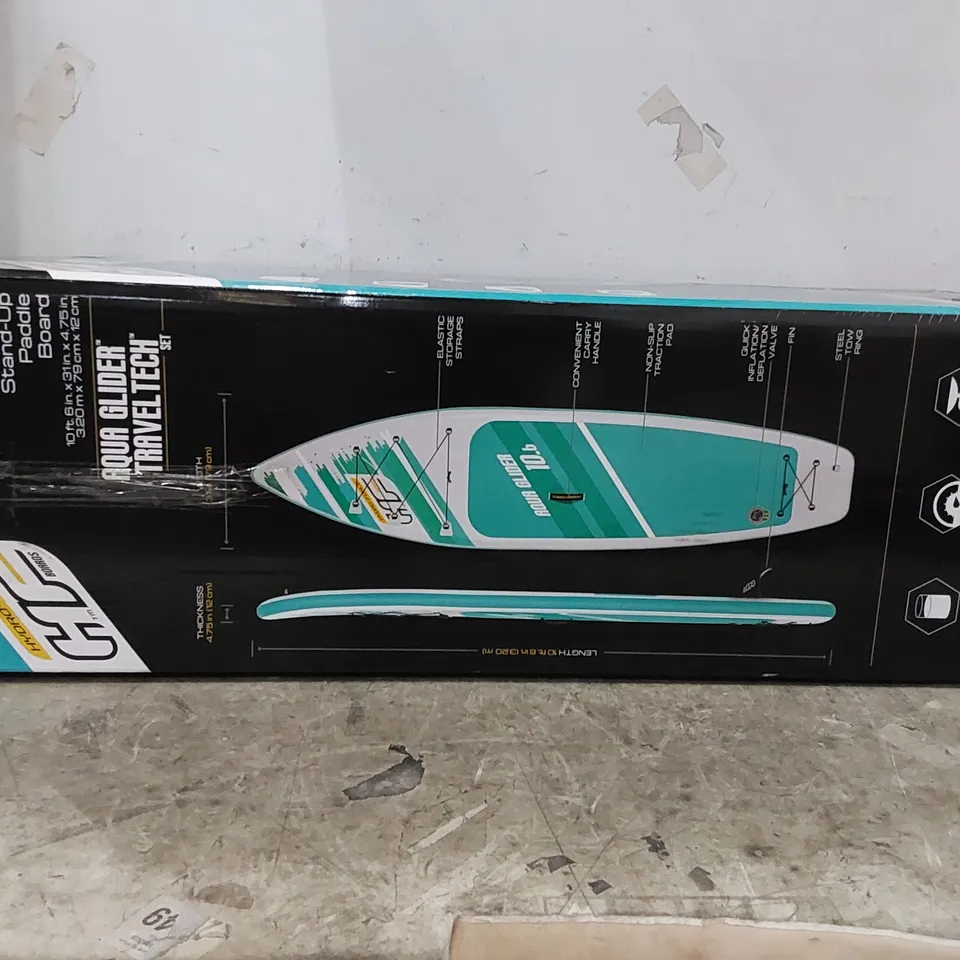 BOXED HYDRO-FORCE AQUA GLIDER TRAVEL TECH SET INFLATABLE STAND-UP PADDLE BOARD (1 BOX)
