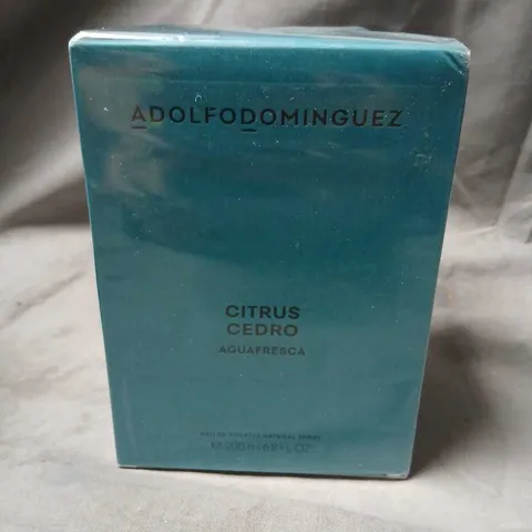 BOXED AND SEALED ADOLFO DOMINGUEZ CITRUS CEDRO AGUA FRESCA EAU DE TOILETTE 200ML