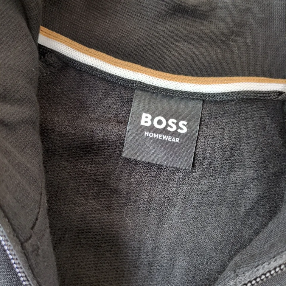 HUGO BOSS HOMEWEAR ZIP JACKET – BLACK SMALL