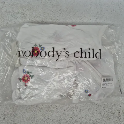 BAGGED NOBODY'S CHILD STIRLING TOP IN SOFTS CREAM SIZE UK 10