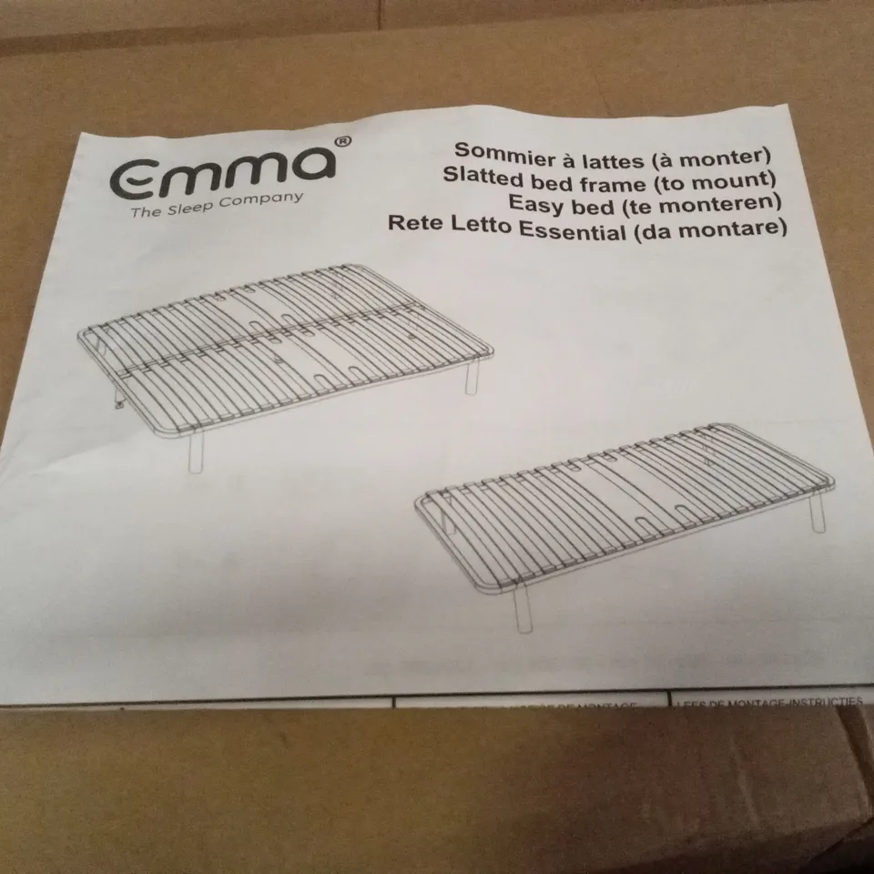 BRAND NEW BOXED EMMA SLATTED BED FRAME - 135 X 190 DOUBLE (1 BOX)