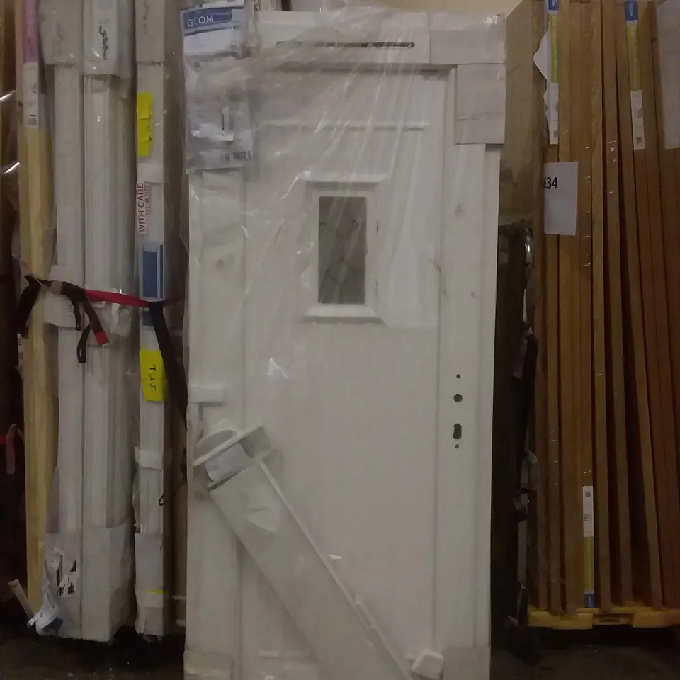 2050MM X 843MM PVCU COTTAGE GLAZED FRONT DOOR WITH RIGHT HAND OPENING 
