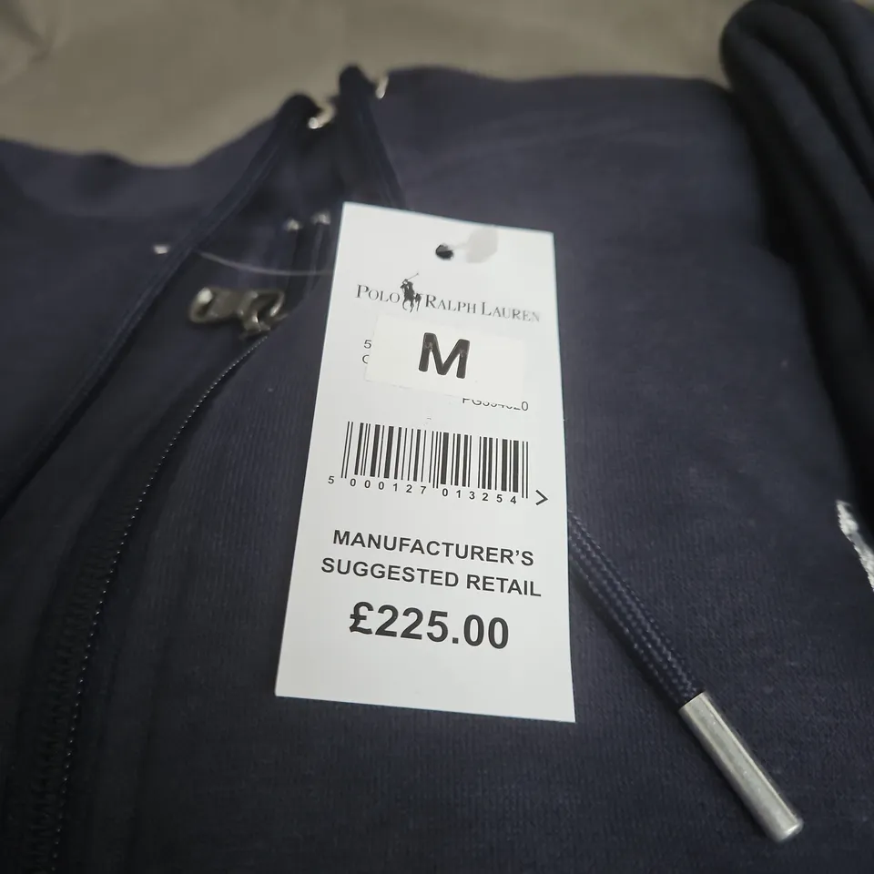 POLO RALPH LAUREN BLUE ZIP UP HOODIE AND JOGGERS SET MEDIUM