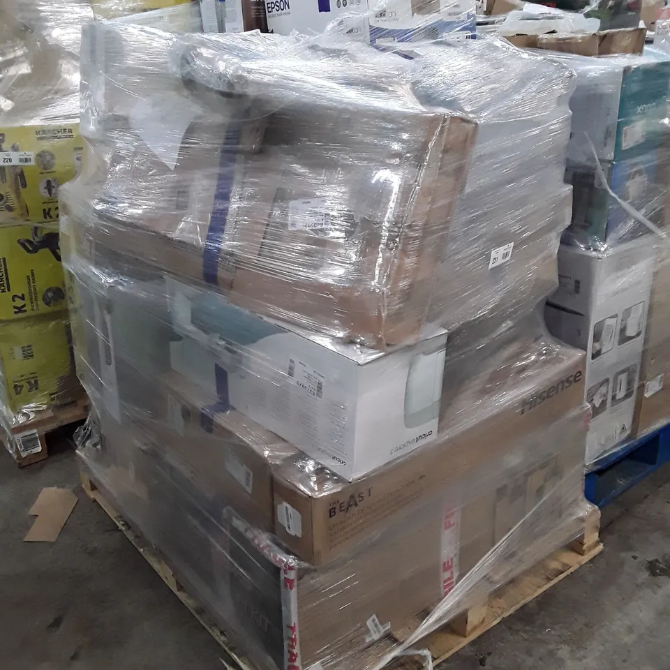PALLET OF APPROXIMATELY 19 UNPROCESSED RAW RETURN HOUSEHOLD AND ELECTRICAL GOODS TO INCLUDE;