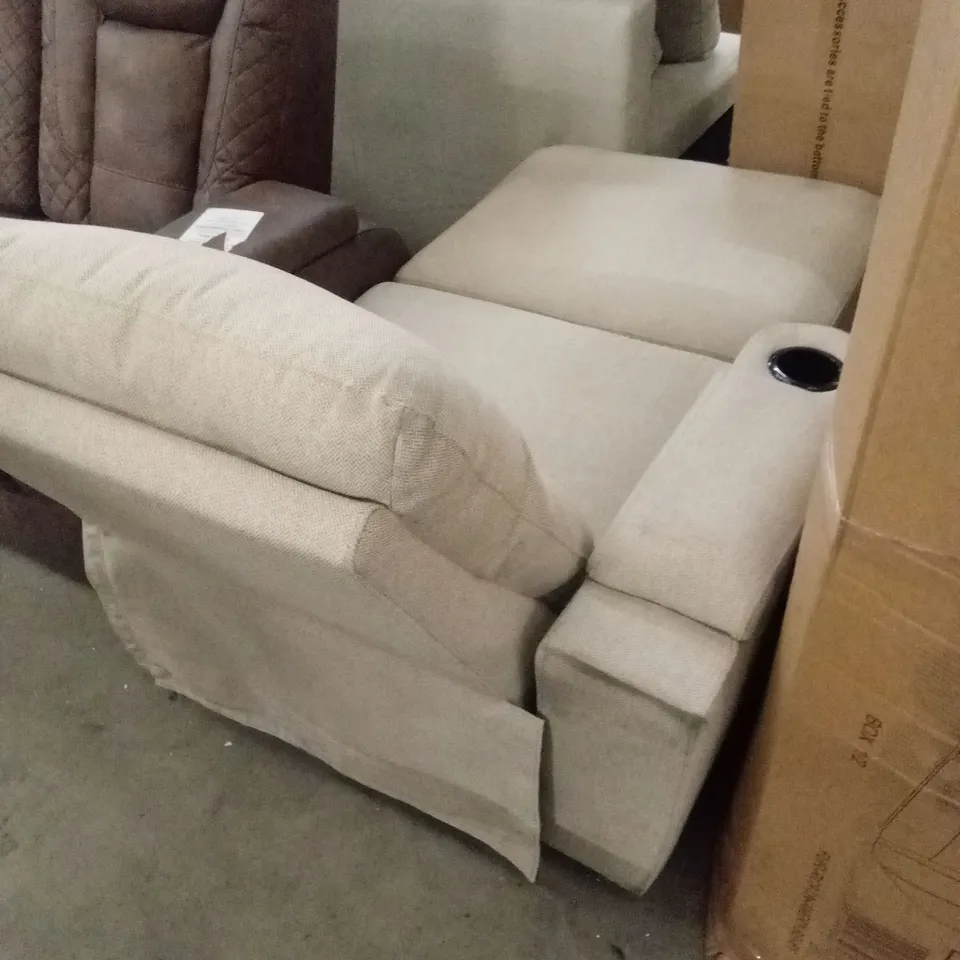 AVERY FABRIC POWER RECLINING CORNER CHAISE SOFA (HALF BOXED)