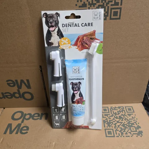 M PETS DOG DENTAL CARE SET TO INCLUDE BEEF FLAVOUR TOOTHPASTE