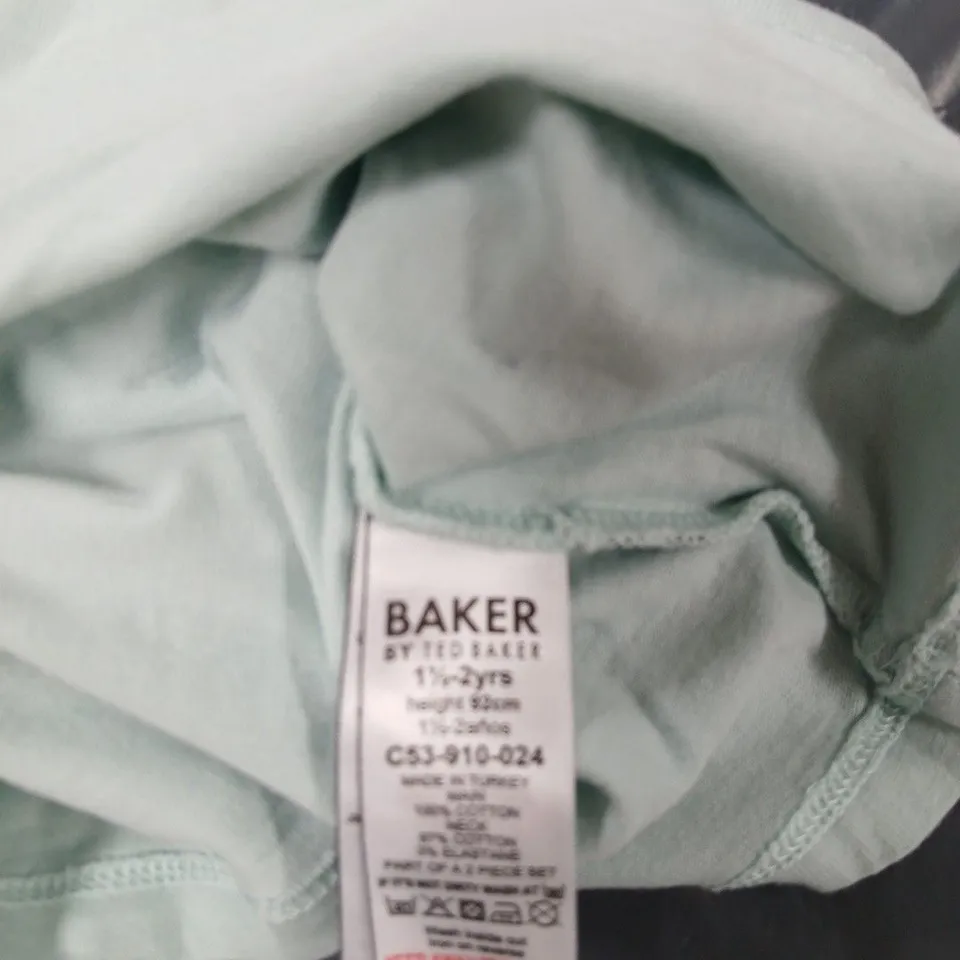 BAKER BY TED BAKER MINT GREEN TODDLER T-SHIRT UK 1-2 YEARS