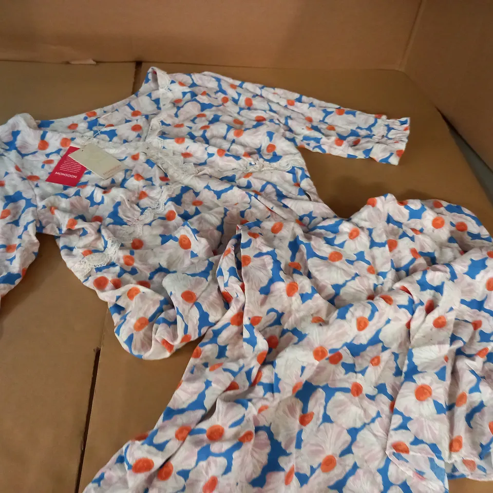 MONSOON FLORAL PRINT DRESS - UK 16