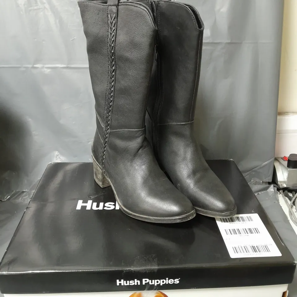 HUSH PUPPIES WHITNEY WESTERN BOOT - BLACK - 5