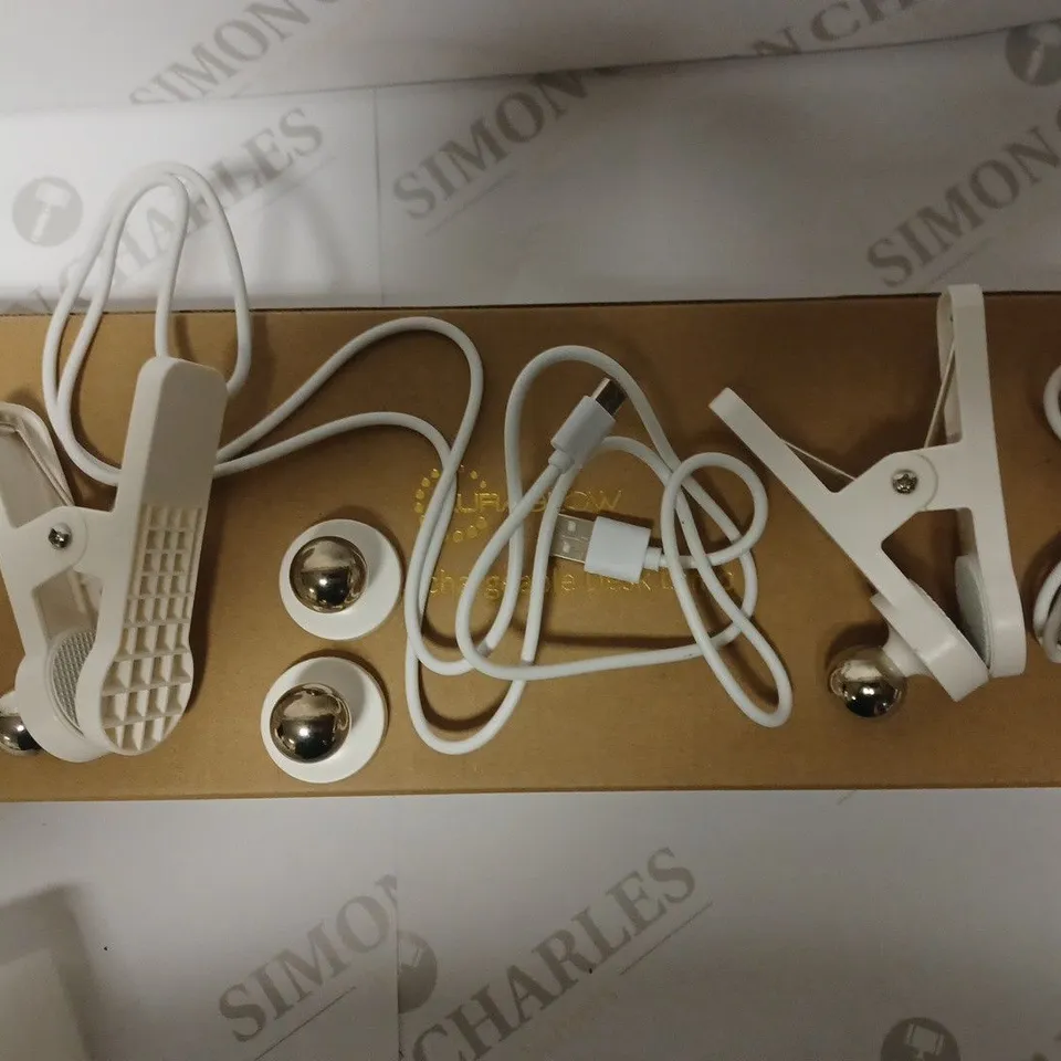 AURAGLOW SET OF 3-IN-1 MAGNETIC DESK LIGHTS - WHITE (PARTS ONLY)