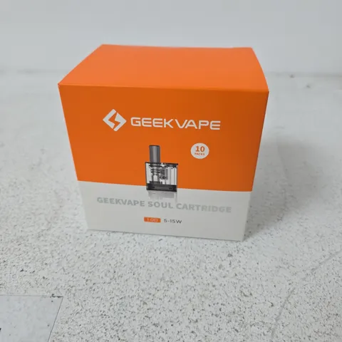 BOX OF APPROXIMATELY 8 X GEEKVAPE SOUL CARTRIDGE - 10 PACK, 1.0Ω, 5-15W