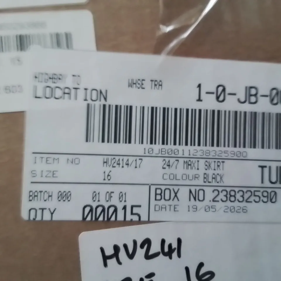 BOXED BRAND NEW APPROXIMATELY 15 JD WILLIAMS MAXI SKIRT BLACK SIZE 16