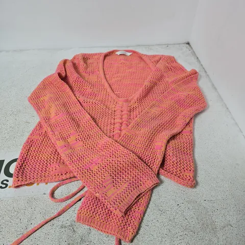 MICHELLE KEEGAN PINK KNITTED CARDIGAN