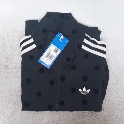 ADIDAS SATIN POLKA DOTS TT TRACK TOP IN BLACK SIZE XS