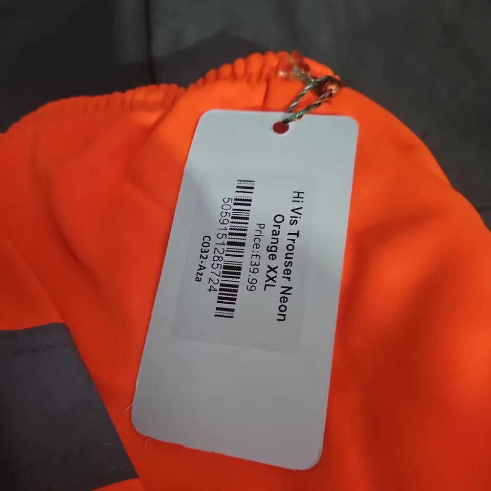 A2Z HI-VIS TROUSERS NEON ORANGE XXL