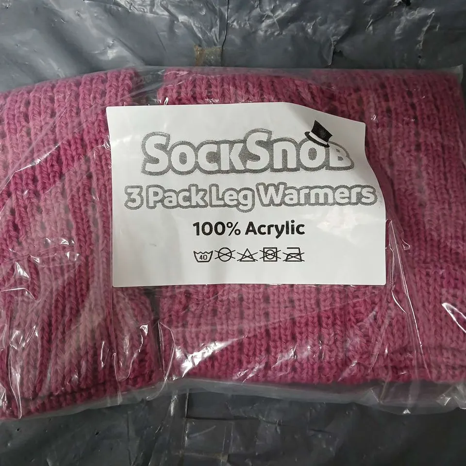 APPROXIMATELY 50 PAIRS OF SOCK SNOB LEG WARMERS IN PINK