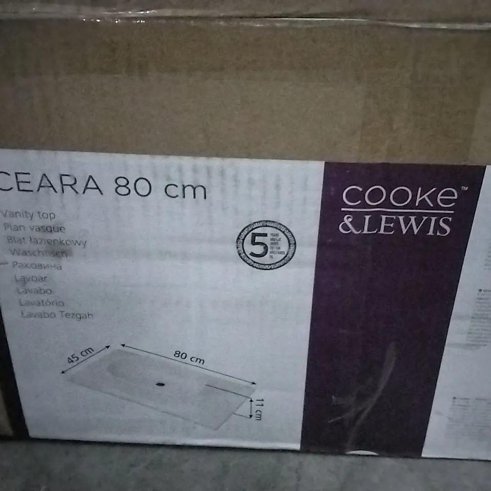 BOXED COOKE & LEWIS CEARA 80CM VANITY TOP