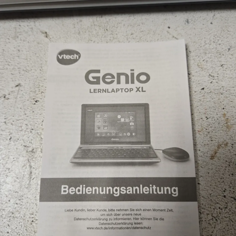 VTECH GENIO LERNLAPTOP XL LAPTOP WITH MOUSE & POWER ADAPTER