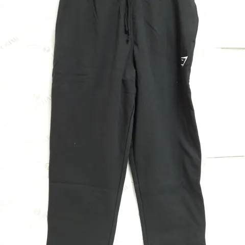 GYMSHARK ESSENTIAL STRAIGHT LEG JOGGERS IN BLACK - XL