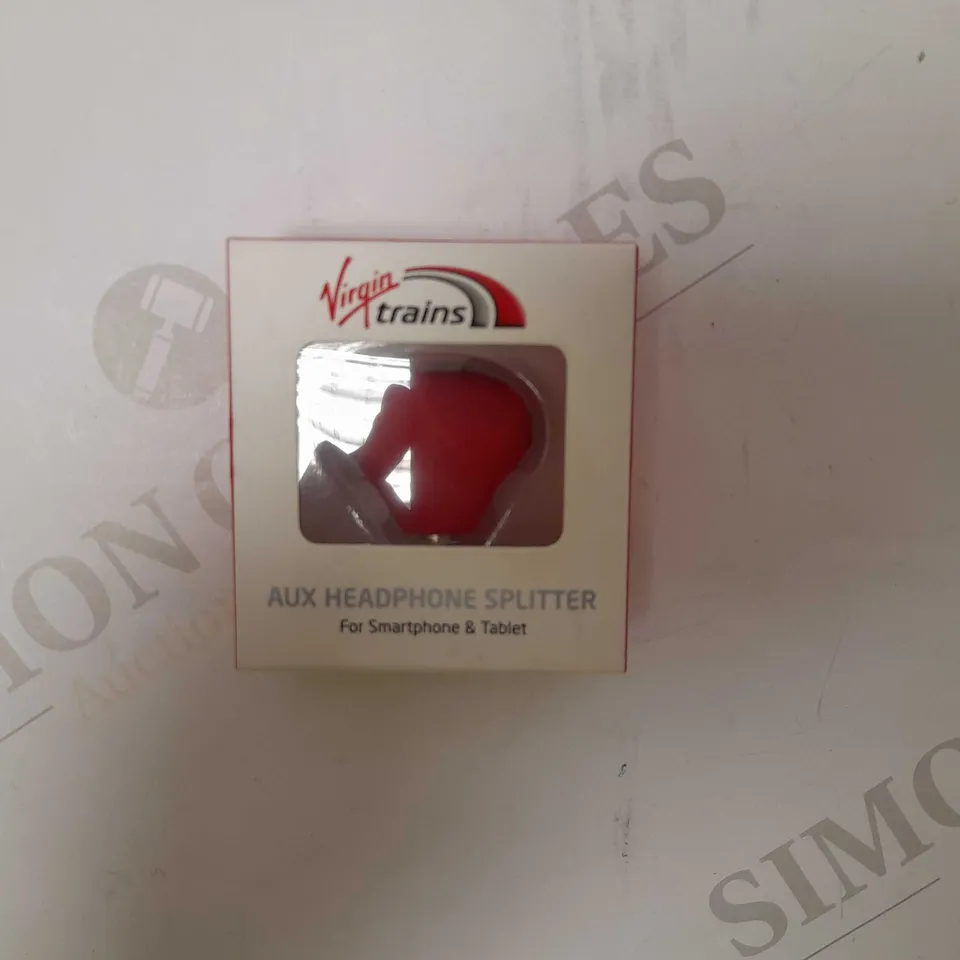 BOX OF APROX 10 VIRGIN TRAINS AUX HEADPHONES SPLITTERS 3.5MM