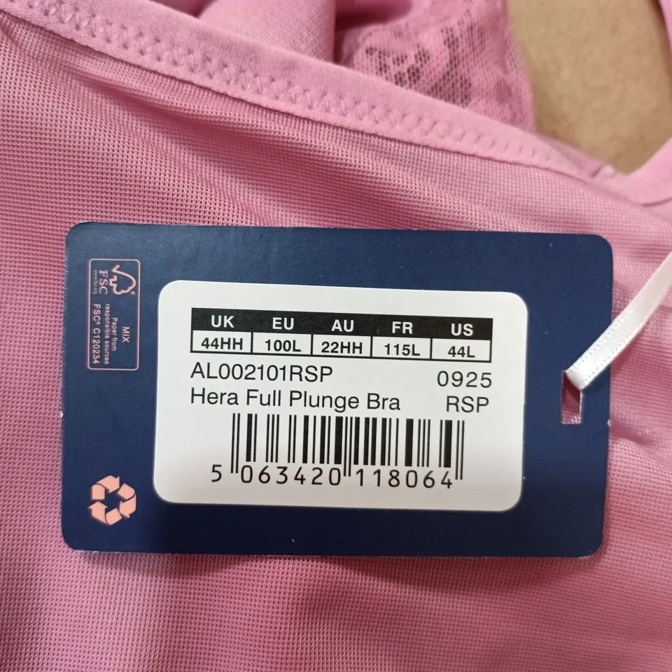 ADELLA HERA FULL PLUNGE BRA – UK 44HH (EU 100L), PINK