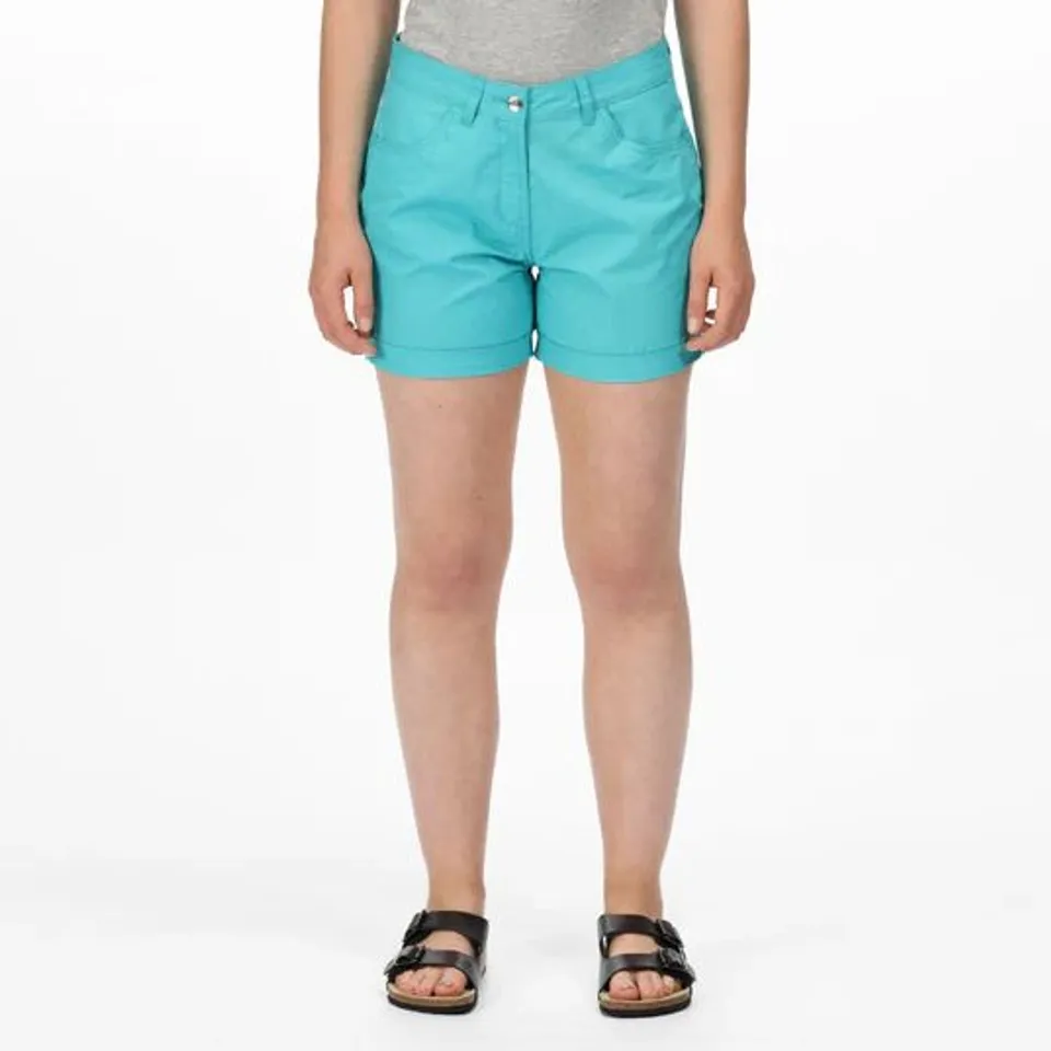 REGATTA WOMENS PEMMA CASUAL CHINO SHORTS TURQUOISE SIZE 12