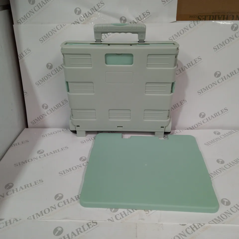 BOXED ORGANISED OPTIONS FOLDABLE PLASTIC SHOPPING CART WITH LID