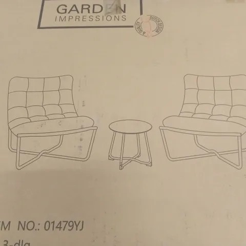 BOXED DANZIG 2 SEATER RELAXING BISTRO SET (1 BOX)
