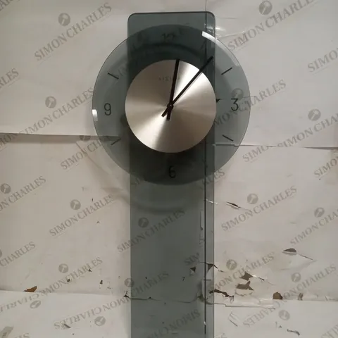 NEXTIME WALL CLOCK -GLASS/METAL-GREY-'ELEANOR, 