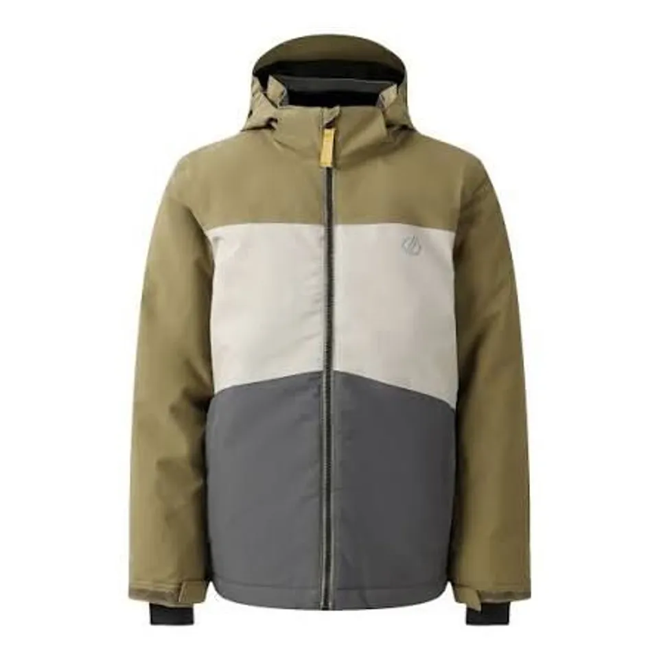 BRAND NEW DARE2BE KIDS' SEND IT! SKI JACKET IN OLIVE & ABST SIZE 14 YEAR