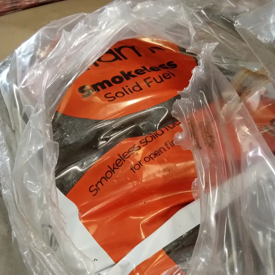 PALLET TO CONTAIN A LARGE QUANTITY OF TRUE FLAME SMOKELESS SOLID FUEL - FOR OPEN FIRES AND FUEL STOVES