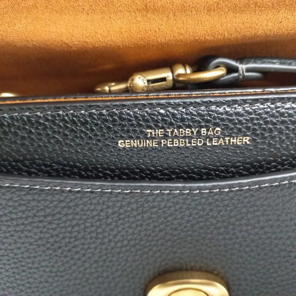 COACH TABBY BAG – BLACK PEBBLED LEATHER